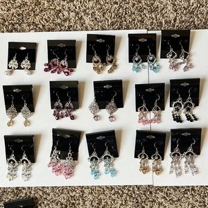 Bundle for angiepie777-15 pair handmade Swarovski Crystal chandelier earrings